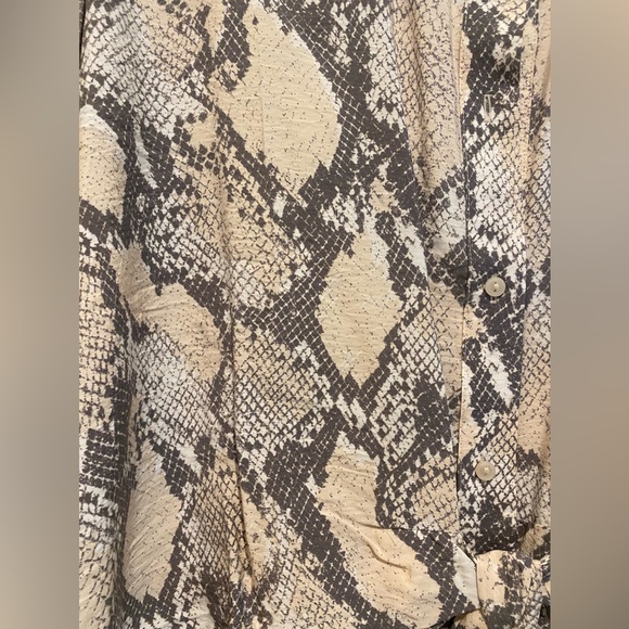 H & M, size L, snake print blouse - Picture 3 of 6